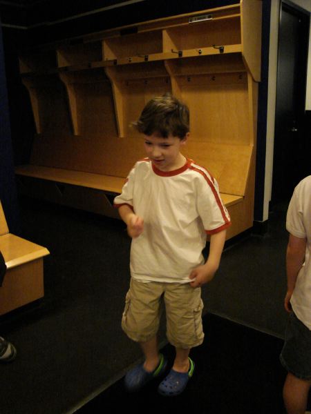 T in the Canucks dressing room