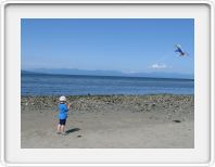 K flies a kite