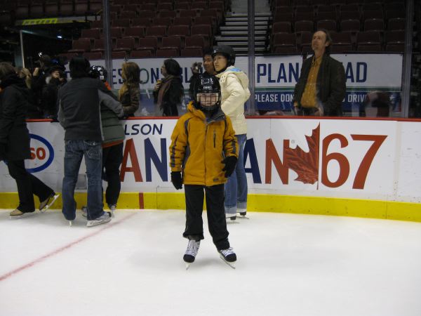 T on the Canucks Ice